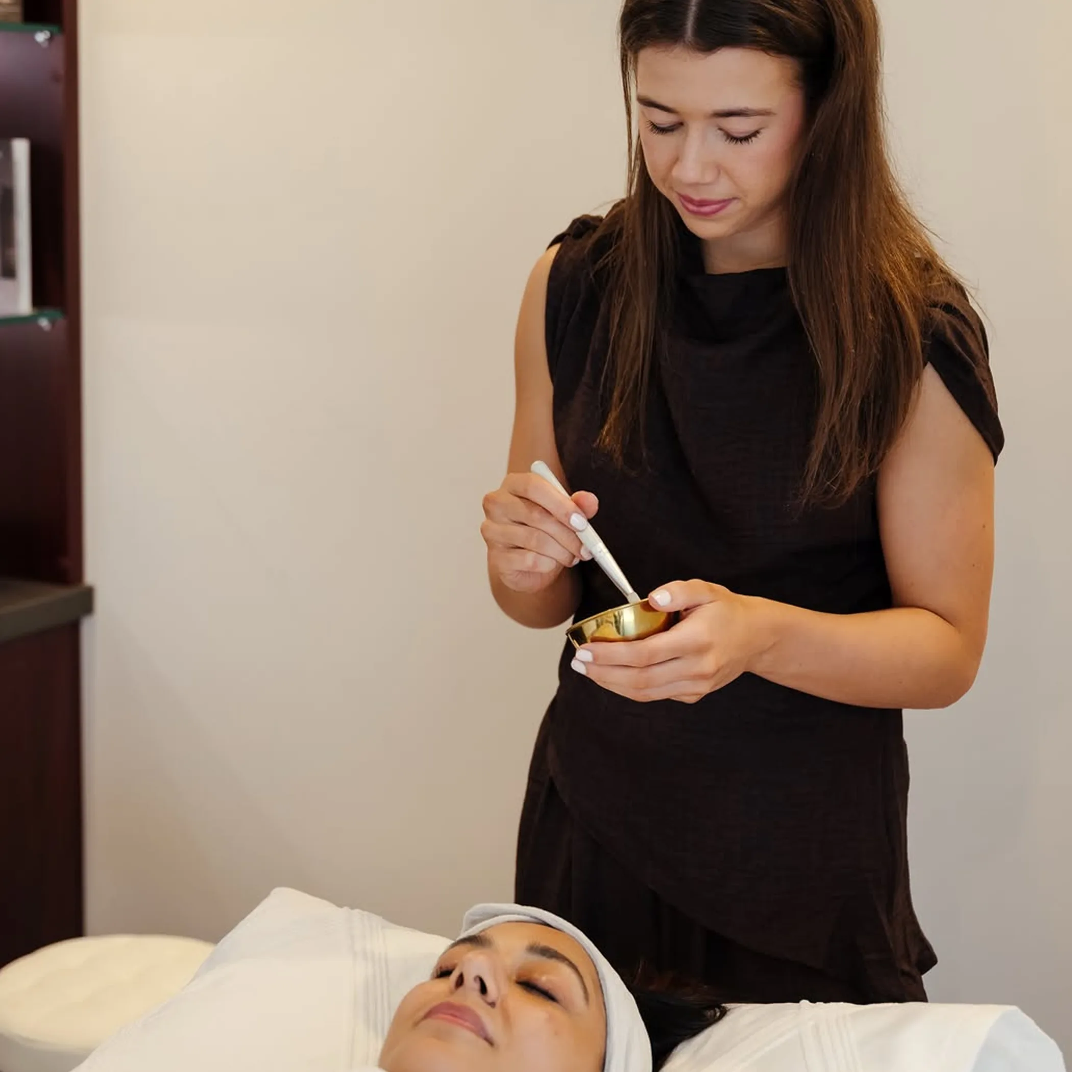 skincare treatment setup for lip blush tattoo