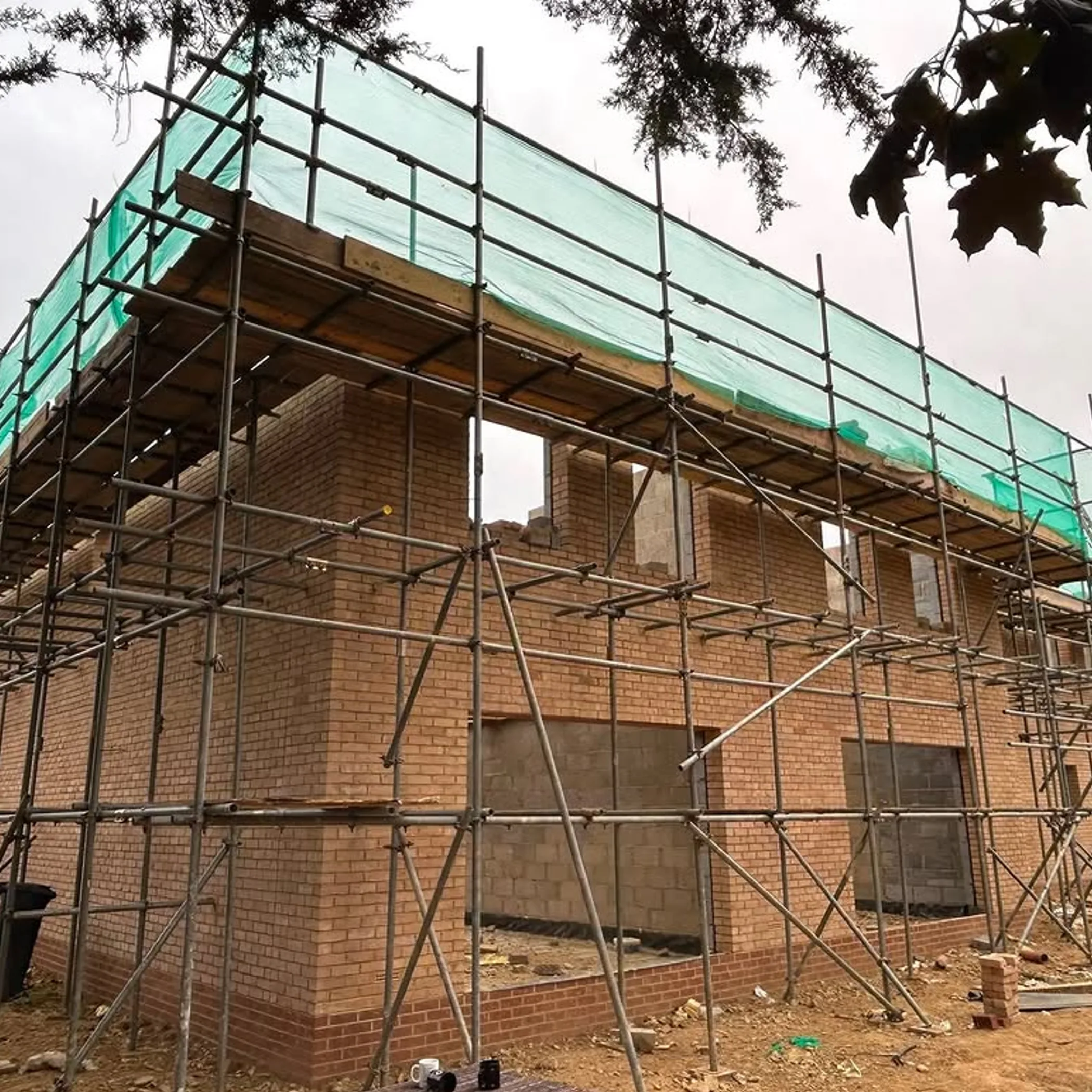 construction site scaffolding