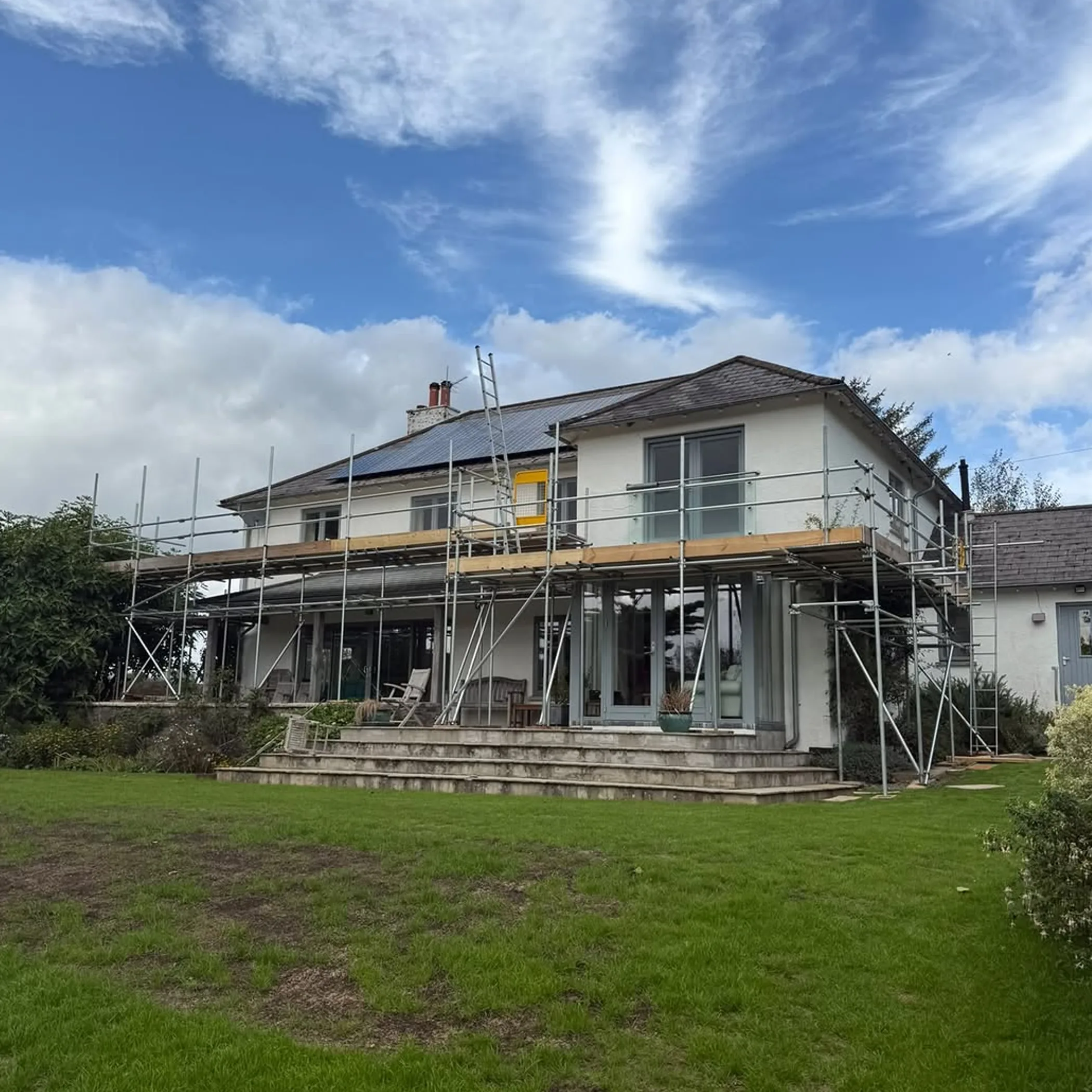 scaffolding around residential property